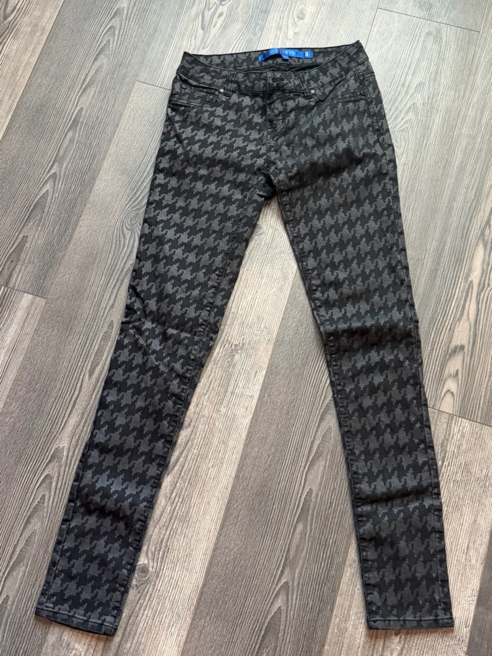 Sapphire Ink Black Houndstooth Skinny Jeans - Size 3